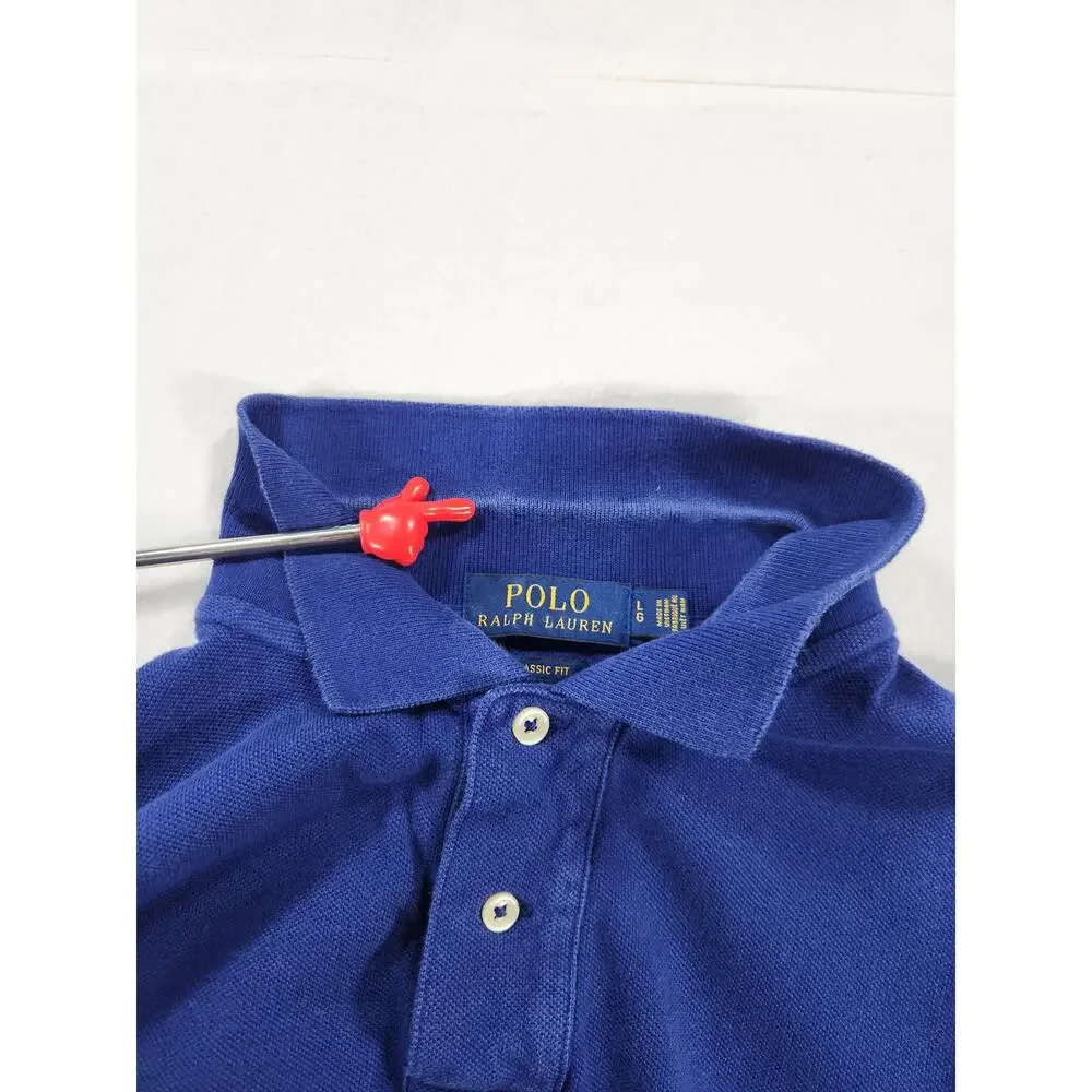 Polo Ralph Lauren Classic Fit Polo Shirt Blue Short Sleeve Men's L